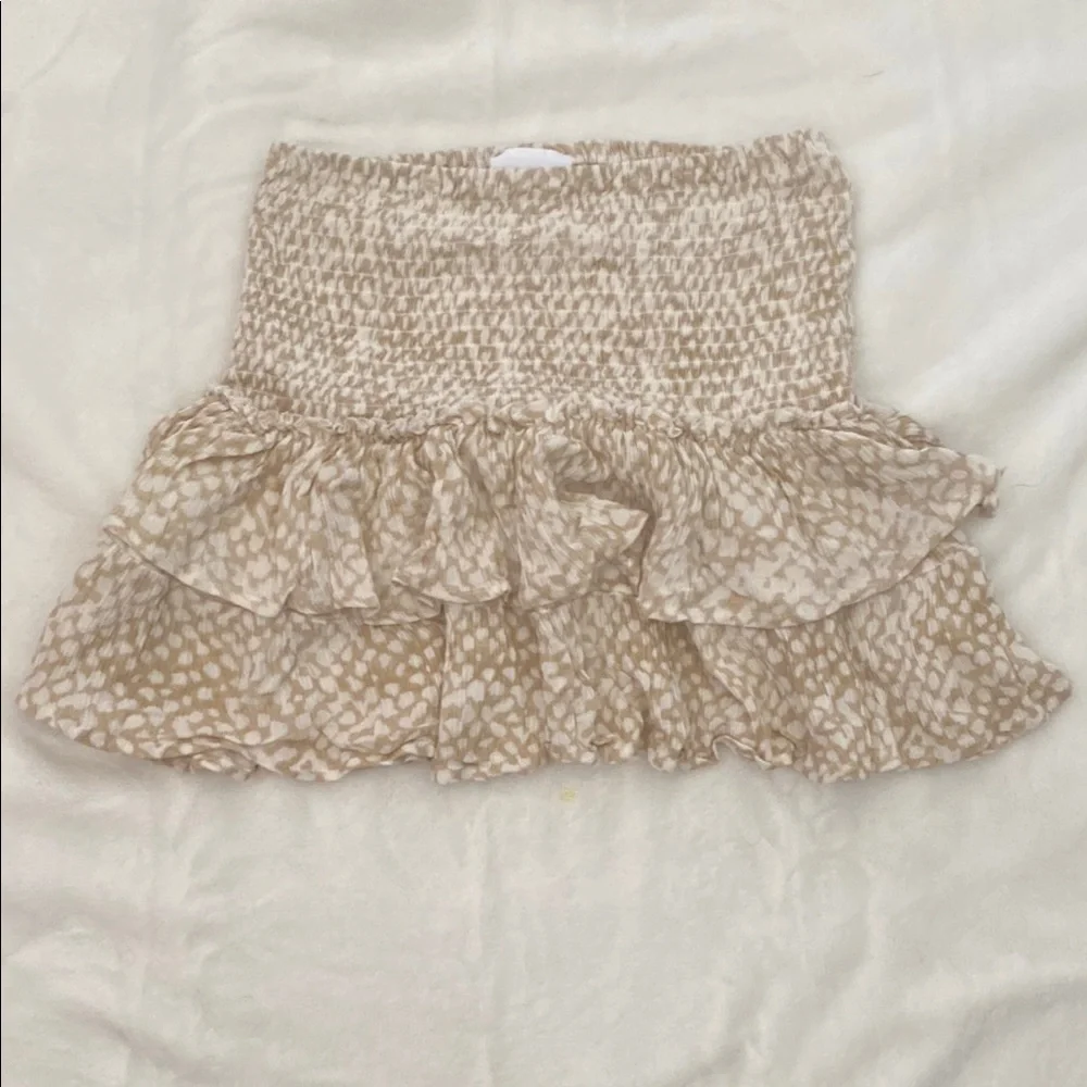 Skylar+Madosom kids Tan Ruffle Skirt